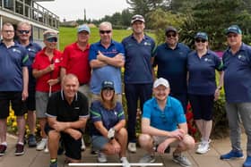 Members and volunteers of NI Blind Golf which received a £20,000 grant from the National Lottery Community Fund to expand their work to gain new members. Photo: PA