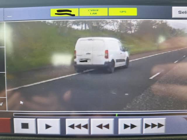 PSNI upload image of van driver on M1