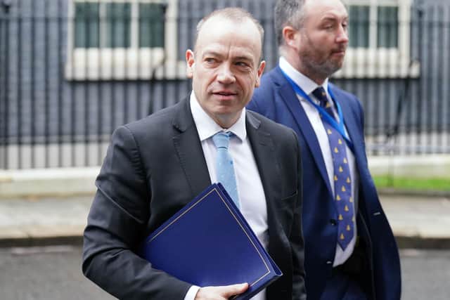 Northern Ireland Secretary Chris Heaton-Harris leaves 10 Downing Street, London, after a Cabinet meeting on Tuesday. Picture: Jonathan Brady/PA Wire