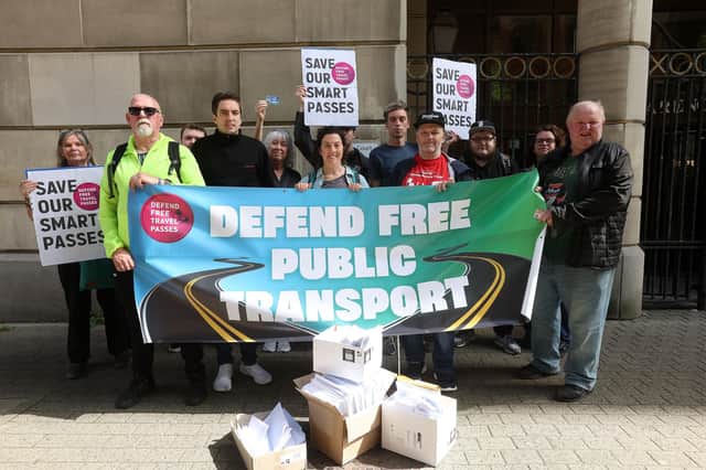 Thousands of letters of objection to proposed cuts to free travel for over-60 have been submitted to the Department for Infrastructure on Tuesday. Pic: Pacemaker
