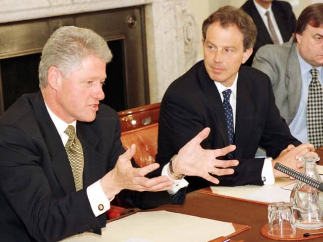 US president Bill Clinton was "taken aback" during a phone call with prime minister Tony Blair in which he conveyed that decommissioning would not take place by the Good Friday Agreement (GFA) deadline
