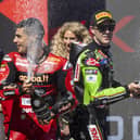 World Superbike rider Jonathan Rea finished on the podium twice at Motorland Aragon in Spain