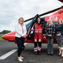 Pictured L-R at the Air Ambulance NI Airbase to announce the partnership is Air Ambulance Business D