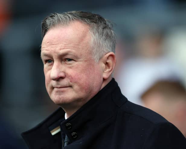 Northern Ireland manager Michael O'Neill. (Photo by Nigel French/PA Wire)