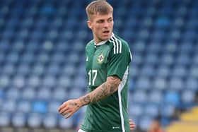 Northern Ireland U21 forward Chris McKee started their opener against Luxembourg U21 at Mourneview Park, Lurgan. PIC: Colm Lenaghan/Pacemaker