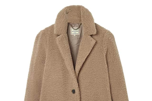 FatFace Tanya Beige Teddy Coat, £79.20 (was £99), available from FatFace.