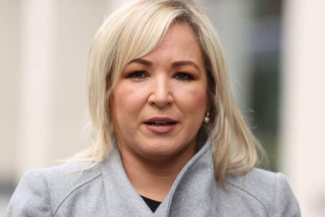 Sinn Fein vice president Michelle O'Neill who is also an MLA for Mid Ulster, where an Orange Hall subjected to an arson attack on Sunday.
