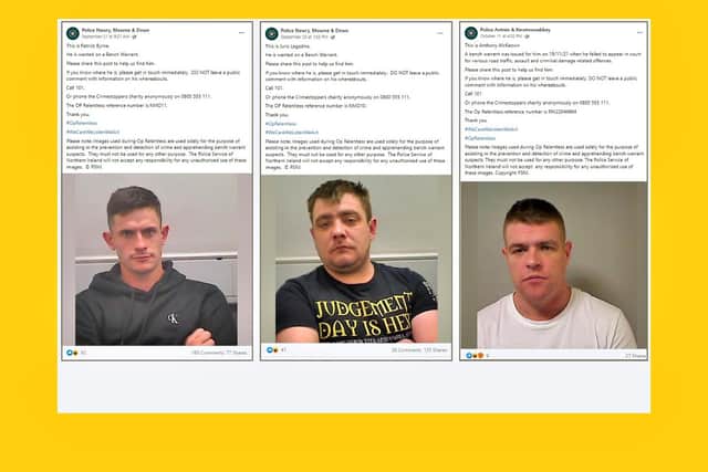 Some of the wanted men who are still being sought as of 19-10-22