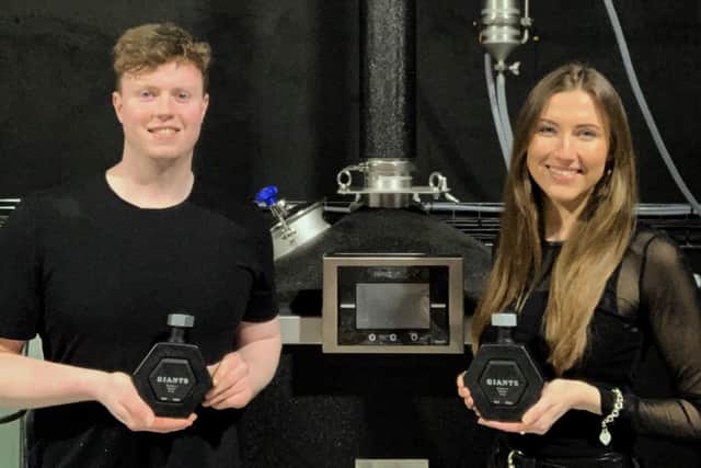 Martha Garbe and James Richardson of Giant’s Basalt Distillery in Bushmills have developed eco-refills to help preserve the environment