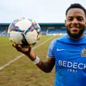 Glenavon's Lido Lotefa with the match ball. PIC: Alan Weir/Pacemaker Press