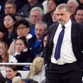 Tottenham Hotspur manager Ange Postecoglou on the touchline during the Premier League loss to Manchester City. (Photo by Adam Davy/PA Wire)