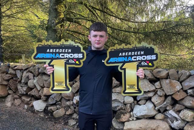 Ballyclare’s Charley Irwin was unbeatable at the Aberdeen round of the 2023 UK Arenacross on his Discount Beds Honda.