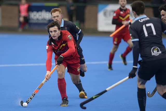 Ireland international Louis Rowe on club duty with Banbridge. (Photo by Arthur Allison/Pacemaker Press)