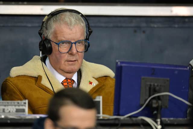 Football commentator John Motson has died at the age of 77
