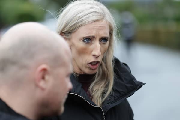 Carla Lockhart outside Drumcree Parochial Hall in Portadown. She has resigned as a party officer amid a deepening row with the leadership over the future of Stormont.