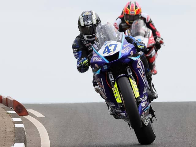 Richard Cooper led the Supersport times on the BPE by Russell Racing Yamaha at the North West 200 on Wednesday