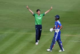 Matthew Hollard picked up three wickets on his Ireland debut. (Photo by Charles McQuillan/Getty Images)