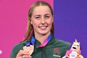 Enniskillen's Ellie McCartney - with bronze after her Commonwealth Games in Glasgow - has reached the women's 200m breaststroke European final. (Photo by Oli SCARFF/AFP via Getty Images)