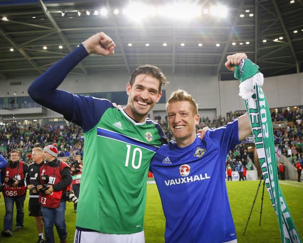 Kyle Lafferty is backing Northern Ireland captain Steven Davis to succeed in Rangers interim manager role. PIC: Kevin Scott / Presseye
