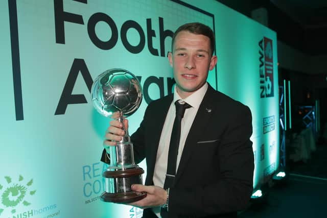 Linfield midfielder Kyle McClean was named as the Dream Spanish Homes Player of the Year