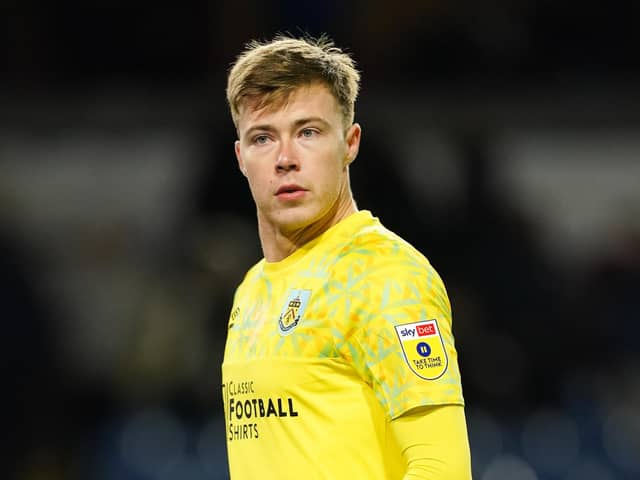 Burnley goalkeeper Bailey Peacock-Farrell during the Carabao Cup third round match at Turf Moor, Burnley.