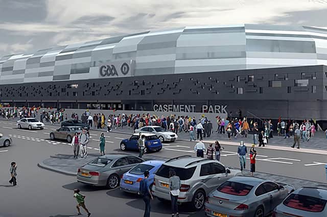 Computer generated image of how the redeveloped Casement Park will look. Ulster GAA