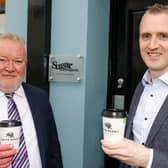 Ulster Bank business development manager Peter O’Hara pictured with SugarProjects creative director and designer Ronan Cassidy