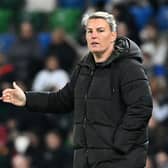 Northern Ireland manager Tanya Oxtoby reacts during the UEFA Women's Nations League match against Republic of Ireland at The National Football Stadium at Windsor Park. (Photo by Charles McQuillan/Getty Images)