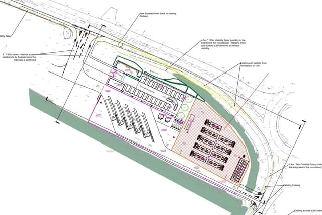 The proposed charging hub next to Creagh Roundabout, would cater for both cars and heavy goods vehicles. Image: Mid Ulster planning portal