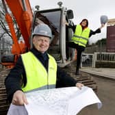 Simpson Developments has gone live on its Chichester Park housing scheme in Antrim town centre following planning approval. Pictured are Nigel Simpson and Margaret Simpson from Simpson Developments
