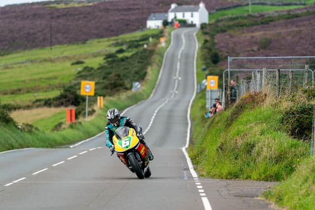Ballymoney's Michael Dunlop on his 250cc Honda in Lightweight qualifying at the Manx Grand Prix on Wednesday