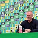 Northern Ireland manager Michael O’Neill back at Windsor Park with the announcement that he has signed a new five and a half year contract. Photo Colm Lenaghan/Pacemaker Press