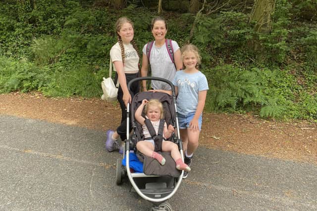 Nicola with daughters Rebecca, Rachel and Hope