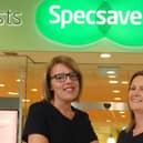 Specsavers Connswater is set to open a new store within the Connswater Retail Park, to enhance its offering to the local community. Pictured are Paula Cunningham, ophthalmic director and Lynsey Caldwell, retail director of Specsavers Connswater