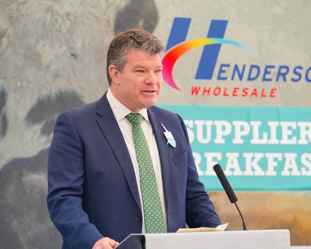 Neal Kelly, Category Development Director at Henderson Group announced the Carbon Accounting Programme available to the wholesaler’s fresh food suppliers at Balmoral Show