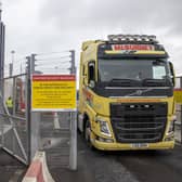 Lorries at Belfast Port. The House of Lords committee found that some businesses will find the new processes more burdensome than under the protocol with grace periods