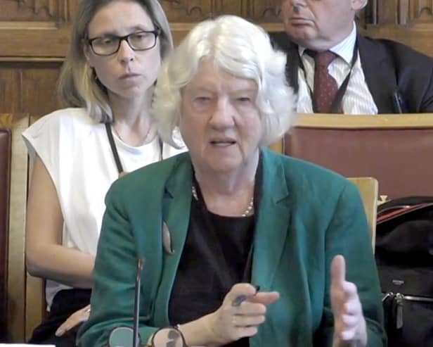Dame Elan Closs Stephens, Acting Chair, BBC, giving evidence to the Communications and Digital Committee at the House of Lords, London