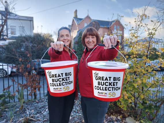 ​Action Cancer Supporters, Noeleen Curry and Louise Reid, launch ‘The Great Big Bucket Collection’