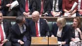 Prime Minister Andy Burnham congratulating Chancellor of the Exchequer John Healey after delivering his Budget in the House of Commons, London. Pic: House of Commons/UK Parliament/PA Wire