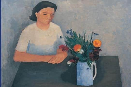 Girl Seated at Table 1938 by William Scott - bought by David Bowie.  Photograph courtesy of estate of William Scott
