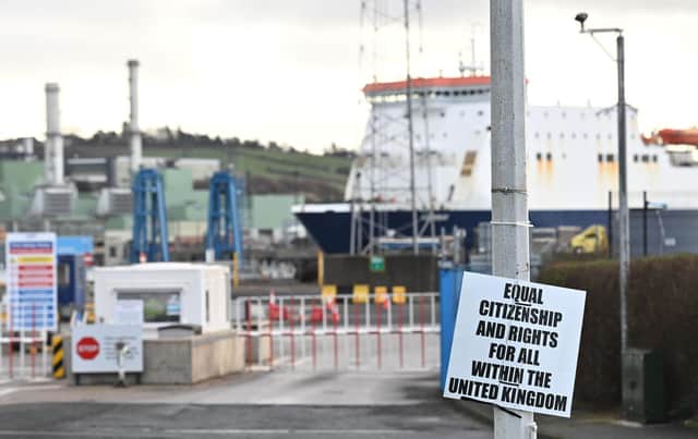 Larne Port on 03/02/2022. Photo Colm Lenaghan/Pacemaker Press