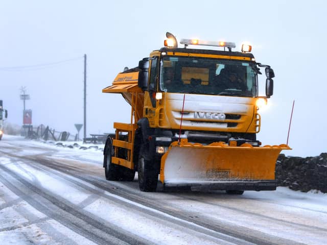A gritter and snow plough. Photo: Peter Byrne/PA Wire