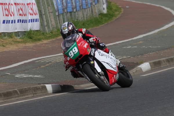 Jeremy McWilliams on the Bayview Hotel Paton during Supertwin qualifying at the North West 200 on Wednesday