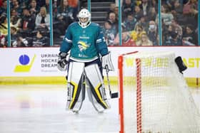 Belfast Giants All Stars’ Petr Cech during their game against Dnipro Kherson at the SSE Arena, Belfast in support of Ukrainian Hockey Dream. PIC: William Cherry/Presseye
