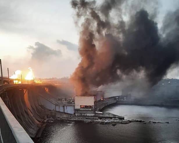 War cannot be banned, as this Russian attack on Dnipro hydroelectric power plant in Ukraine yesterday shows