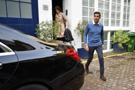 Rishi Sunak outside his home in London, following last week’s resignation of Liz Truss as prime minister