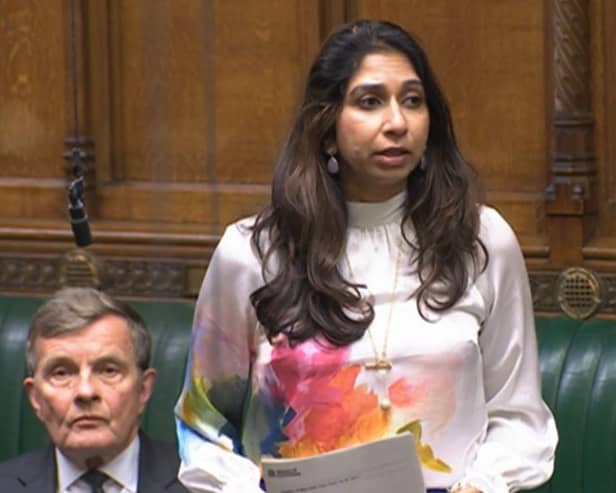 Conservative MP and former home secretary Suella Braverman says the Windsor Framework is undermining Northern Ireland's place within the UK.