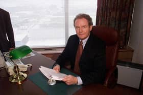 Martin McGuinness, then Minister for Education in the Northern Ireland Assembly.