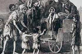 A depiction of the Irish Famine.