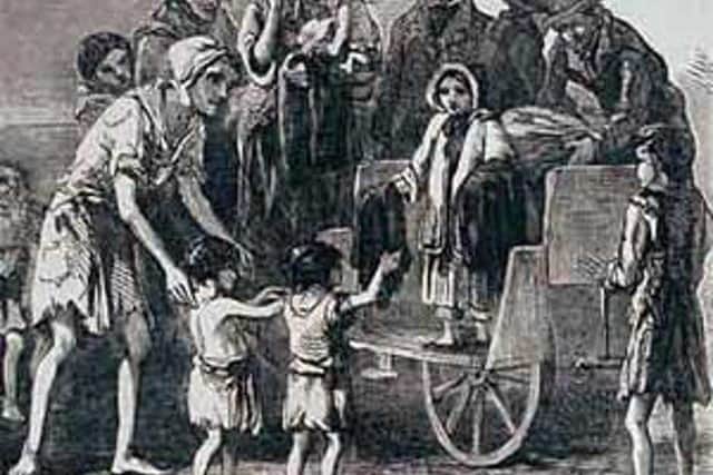 A depiction of the Irish Famine.